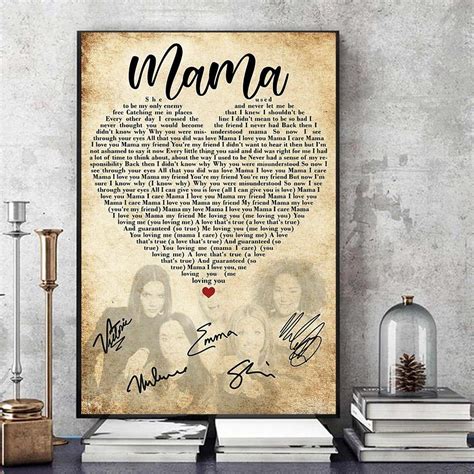 Mama Spice Girls lyric heart shape poster in 2021 | Shape posters ...