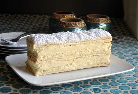 Napoleon Dessert Recipe French Pastry Mille Feuille Cream Pastry ...