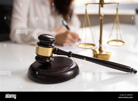 Female Lawyer In Courtroom At Litigation Trial Stock Photo - Alamy