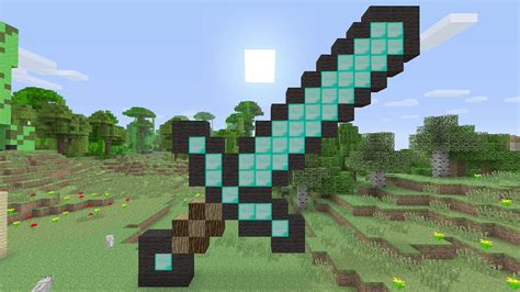 Minecraft Pixel Art Diamond Sword