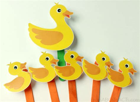 Five Little Ducks: Printable Puppets and Song - From ABCs to ACTs ...