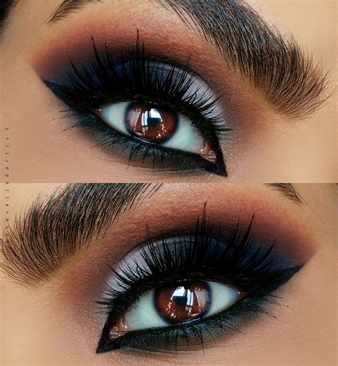 Vampy Navy Blue Gradient Smokey Eyes Tutorial - The Veiled Artist