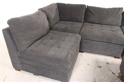 Thomasville "Tisdale" Button-Tufted Fabric Sectional with Storage ...