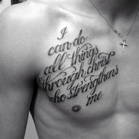 Chest Quote Tattoos Designs, Ideas and Meaning - Tattoos For You