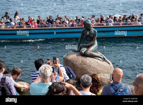 The Little Mermaid statue in Copenhagen, Denmark, Europe Stock Photo ...