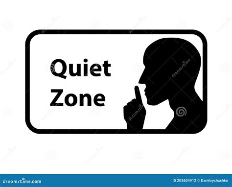 Quiet Zone Sign. Silence Icon. Poster Silent Please. Octagon Yellow ...