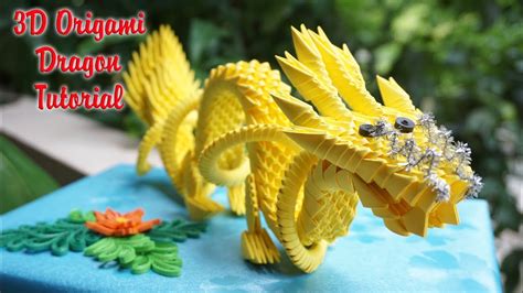 3D Origami Dragon Tutorial , paper dragon | Cómo hacer el dragón chino ...