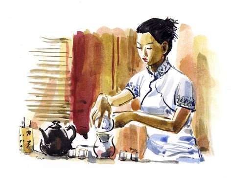 Chinese tea ceremony | Tea illustration, Chinese tea ceremony, Tea painting