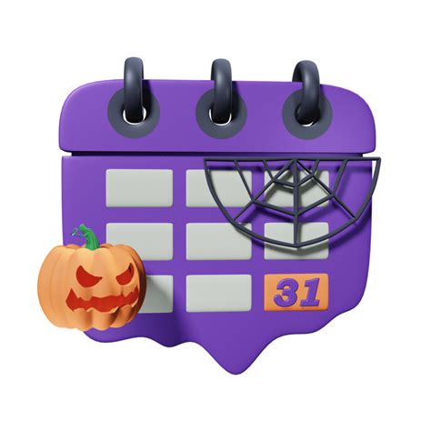 Halloween. Calendar October 31st. 32047935 PNG