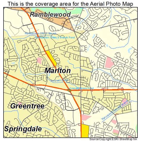 Aerial Photography Map of Marlton, NJ New Jersey