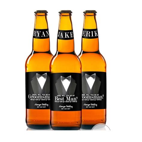 Will You Be My Groomsman Gifts - Custom Beer Bottle Labels (On Sale ...