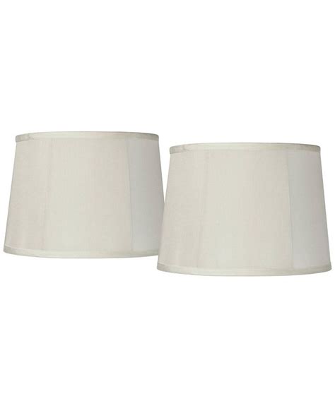 Springcrest Set of 2 Softback Tapered Drum Lamp Shades Off-White Medium ...