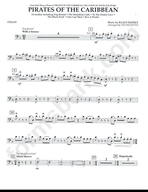 Klaus Badelt - Pirates Of The Caribbean Sheet Music printable pdf download