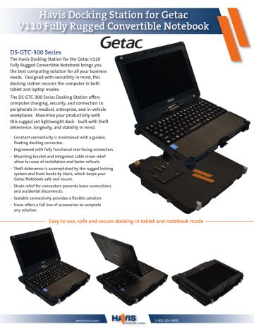 Havis Docking Station for Getac V110 Fully Rugged | Manualzz