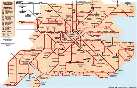 British Rail Network Map London And South East Map And Network Railcard ...