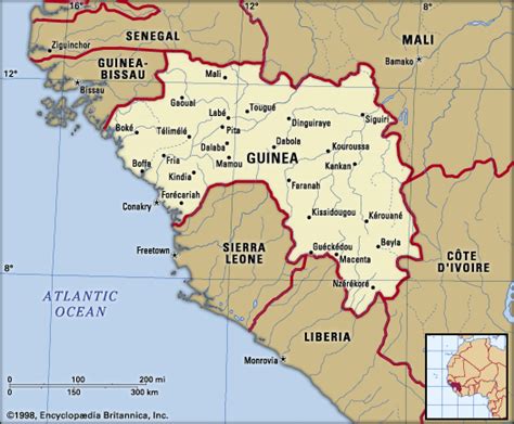 Map Of Guinea West Africa