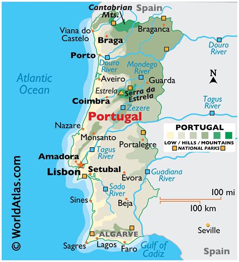 Portugal Latitude, Longitude, Absolute and Relative Locations - World Atlas