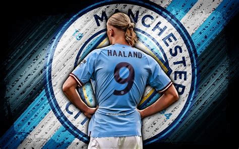 Download 4k, Erling Braut Haaland, back view, Manchester City FC ...