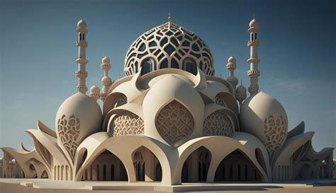 illustration of amazing architecture design of muslim mosque ramadan ...