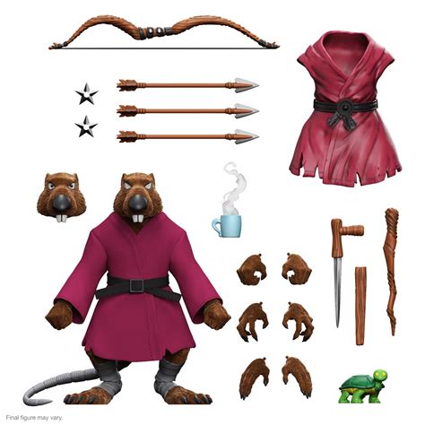 Teenage Mutant Ninja Turtles Ultimates Splinter (Flocked) 7-Inch Action ...