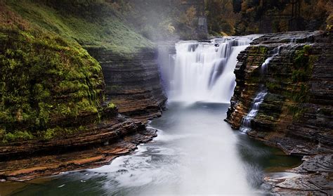 Letchworth State Park Upper Waterfalls Photograph by Jerome Obille