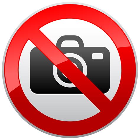 No Photography Prohibition Sign PNG Clipart - Best WEB Clipart