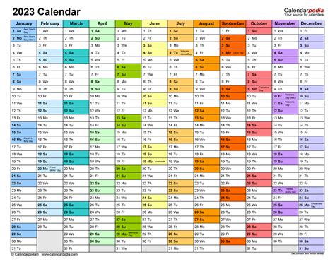 2023 Calendar Free Printable Word Templates Calendarpedia - Riset