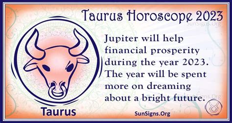 Taurus Horoscope 2023 - Get Your Predictions Now! - SunSigns.Org