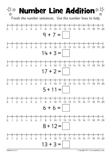 Number Line Math Worksheets