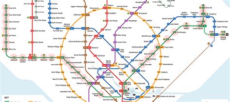 East-West Line map - Singapore MRT