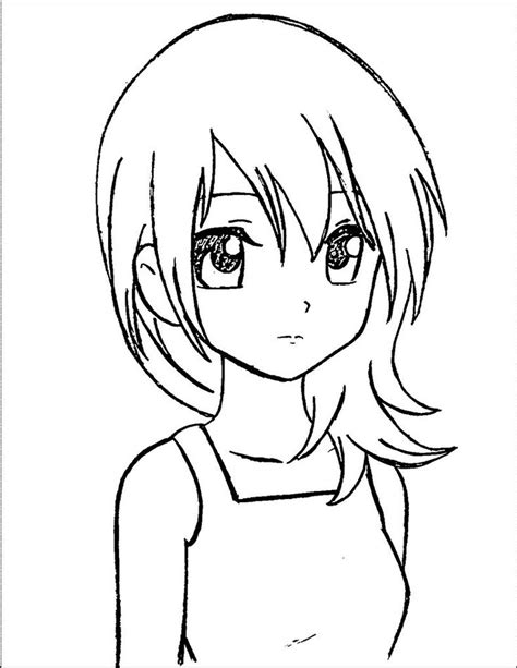 Anime Girl Coloring Pages | Dibujos japoneses, Dibujos, Páginas para ...