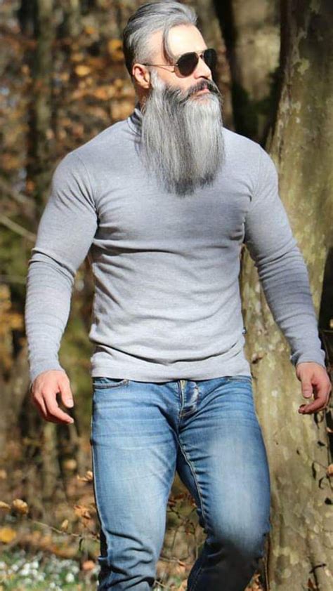 Untitled in 2020 | Long hair beard, Grey bearded men, Beard styles bald