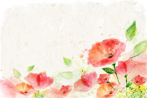 Fresh Flowers Watercolor Background, Watercolor, Fresh, Flowers ...