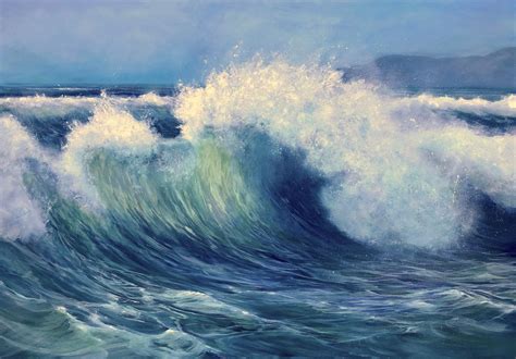 'Refresh', Oil on canvas, 90x130cm | Ocean painting, Seascape paintings ...