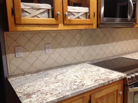 White Springs granite by Home Depot and Pratt & Larsen arabesque ...