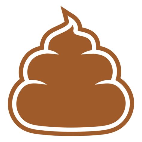 Simple Poop Emoji Filled Stroke PNG & SVG Design For T-Shirts