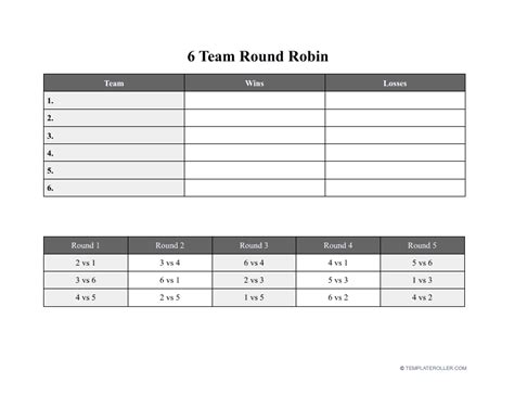 How To Create A Round Robin Schedule In Excel - Printable Online