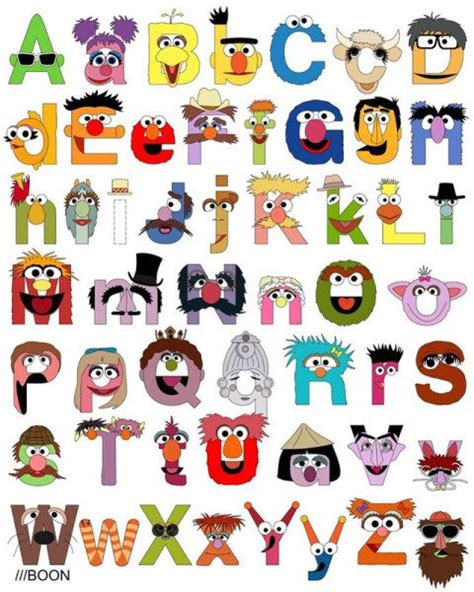 Sesame Street character alphabet - SUNNY DAYS, EVERYTHING'S A-OK ...