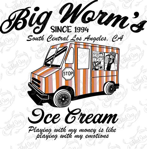 Friday Movie Big Worm Ice Cream Truck SVG Vector File layered - Etsy ...