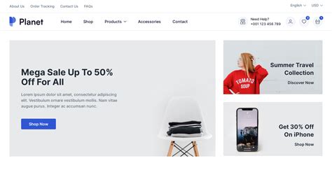 Planet - Tailwind E-Commerce Template | TailGrids