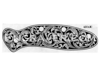 Kershaw Knife Hand Engraving Design by Arnaud - Precision Artistry LLC