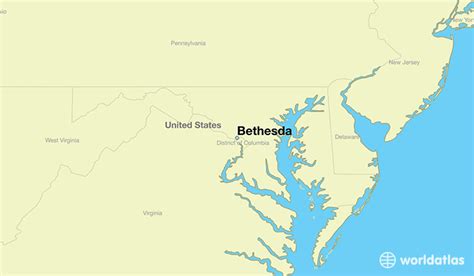 Where is Bethesda, MD? / Bethesda, Maryland Map - WorldAtlas.com