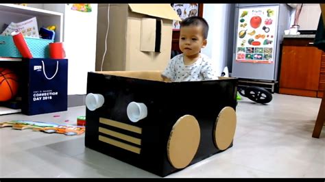 Cardboard Box Car for Kids - YouTube