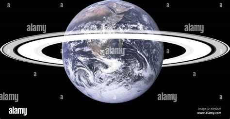 Earth with rings Stock Photo - Alamy