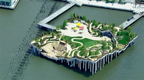 Unique, long awaited Little Island park opens to public in NYC - YouTube