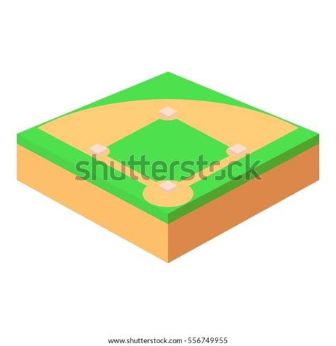 Baseball Field Icon Cartoon Illustration Baseball Stock Vector (Royalty ...