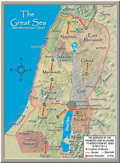 Map Of All The Land God Promised To Israel Best Map Of Middle Earth ...