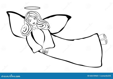 Flying angel stock illustration. Illustration of invitation - 65610968