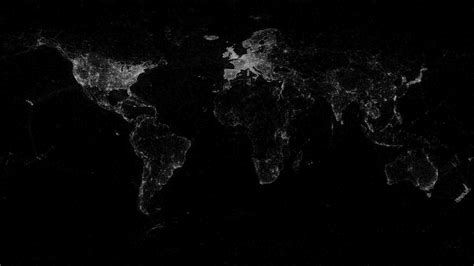 the world map is shown in black and white