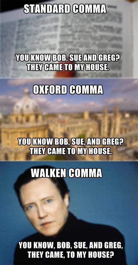 Walken Comma | Oxford Comma | Know Your Meme